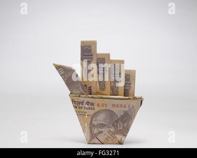 Origami valuta India Foto Stock