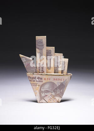 Origami valuta India Foto Stock