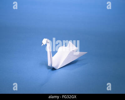 Origami swan India Asia Foto Stock
