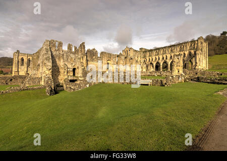 Rievaulx Abbey North York Moors National Park Foto Stock