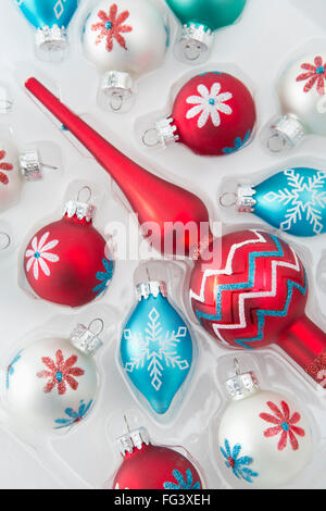 Studio shot di decorazioni di Natale Foto Stock