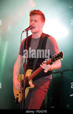 Il Futureheads eseguendo sul John Peel stage presso il festival di Glastonbury 2008, Somerset, Inghilterra, Regno Unito. Foto Stock