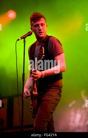 Il Futureheads eseguendo sul John Peel stage presso il festival di Glastonbury 2008, Somerset, Inghilterra, Regno Unito. Foto Stock