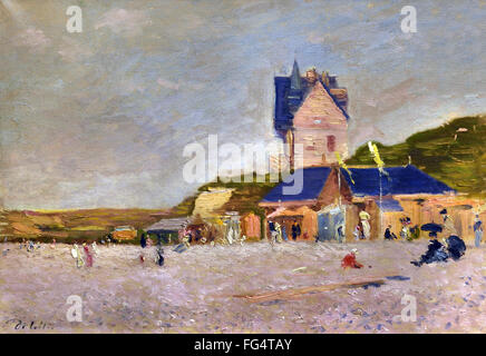 Joseph Delattre. 1858-1912. Scuola di Rouen. Una spiaggia. Francia - Francese Foto Stock