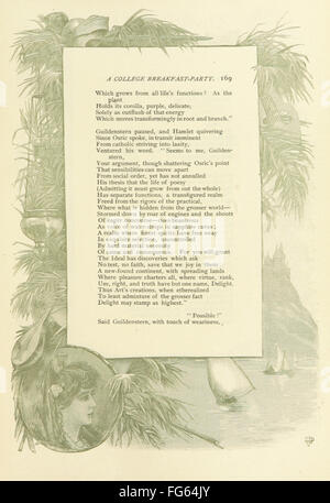 73 di 'la completa opere poetiche di George Eliot. Edizione di famiglia. Completamente illustrato con legno nuovo-incisioni. Con bordo da Foto Stock