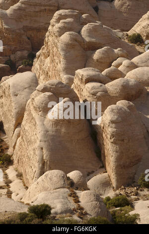 Le formazioni rocciose in Dana Riserva della Biosfera, Giordania Foto Stock