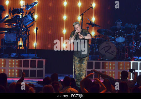 Las Vegas, Nevada, USA. Xvii Feb, 2016. Il cantante Gary LeVox, cantante di musica country gruppo Rascal Flatts esegue sulla serata di apertura della loro residenza musicale in corrispondenza del giunto all'interno dell'Hard Rock Hotel & Casino in febbraio 17, 2016 a Las Vegas, Nevada Credit: Marcel Thomas/ZUMA filo/Alamy Live News Foto Stock