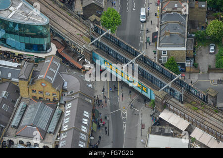 Una veduta aerea di Camden Lock, Nord di Londra Foto Stock