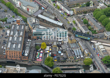 Una veduta aerea di Camden Lock, Nord di Londra Foto Stock