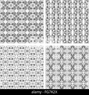 Impostare con il pattern in stile Arabo antico vintage Foto Stock