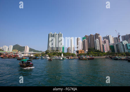 Il porto di Aberdeen - Hong Kong Foto Stock