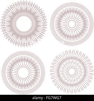 Arabescato elementi vettoriali per il diploma o di un certificato Foto Stock