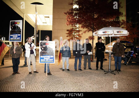 Richiedente asilo Demo in Berlin Foto Stock