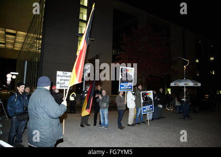 Richiedente asilo Demo in Berlin Foto Stock