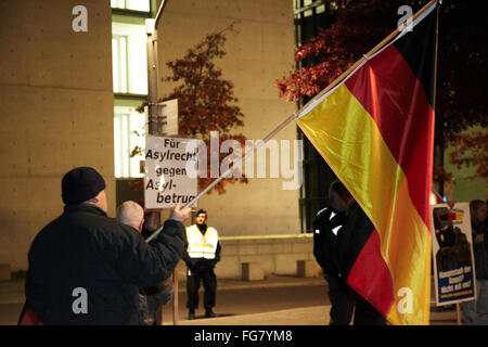 Richiedente asilo Demo in Berlin Foto Stock