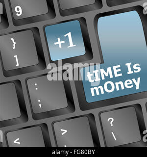 Il tempo è denaro le chiavi che mostra le ore, concetto di business Foto Stock