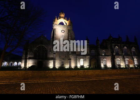 Il Kings College aberdeen da notte scozia gennaio 2016 Foto Stock