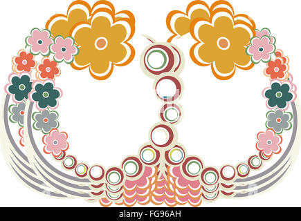 Arte floreale vintage seamless sfondo pattern Foto Stock