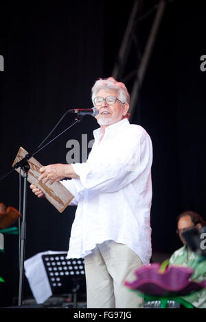 Rolf Harris sullo stadio di Jazz, il festival di Glastonbury 2009, Somerset, Inghilterra, Regno Unito. Foto Stock