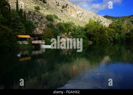 Il lago di Zaros, isola centrale Creta, Grecia Foto Stock