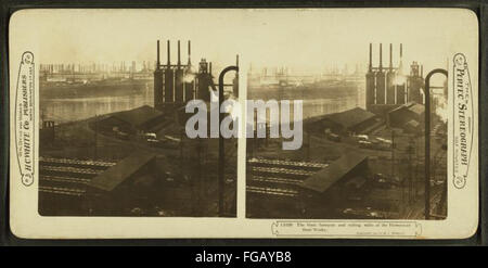 Gli altiforni e laminatoi dell'Homestead Steel Works, di H.C. White Co. Foto Stock