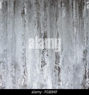 Close up di ghiaccioli e la consistenza delle formazioni di ghiaccio Foto Stock