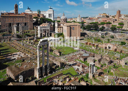 Il Foro Romano, Roma, Italia; (Forum Romanum, Foro Romano) Foto Stock