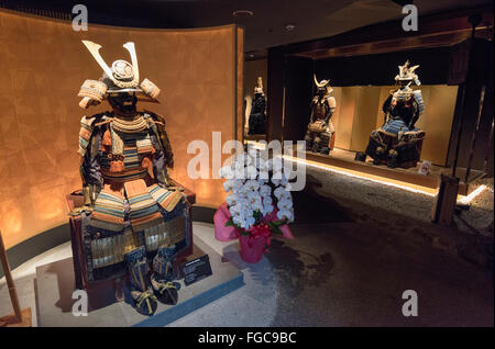 Il Samurai armature sono visualizzati nel museo di Samurai in Kabukicho Shinjuku-ku, Tokyo - Giappone Foto Stock