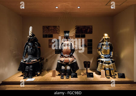 Il Samurai armature sono visualizzati nel museo di Samurai in Kabukicho Shinjuku-ku, Tokyo - Giappone Foto Stock