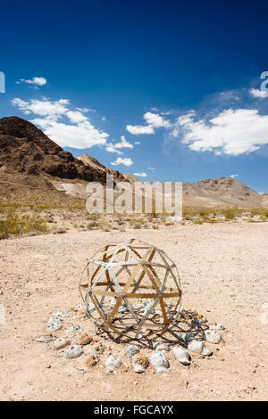 Una scultura in Goldwell Open Air Museum di riolite, Nevada Foto Stock