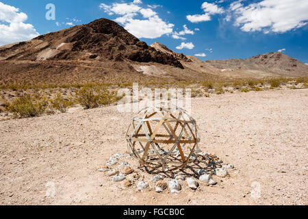 Una scultura in Goldwell Open Air Museum di riolite, Nevada Foto Stock