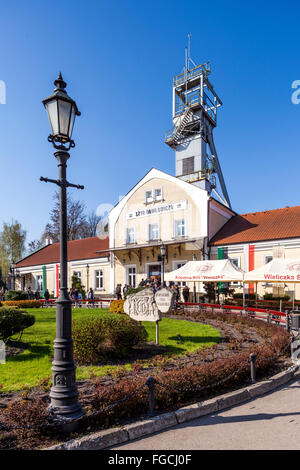 Le Miniere di Sale di Wieliczka. Albero Danilowicz. Entrata principale itinerario sotterraneo. Foto Stock