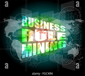Regola di business interfaccia di data mining tecnologia hi Foto Stock