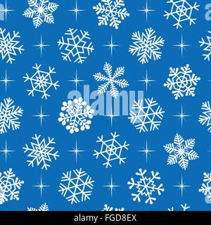 Fiocchi di neve perfetta dello sfondo. Illustrazione Vettoriale