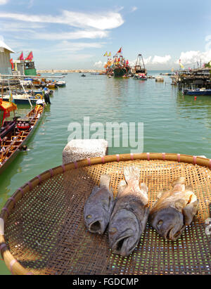 Tai O Villaggio di Pescatori Lantau Island, Hong Kong Foto Stock