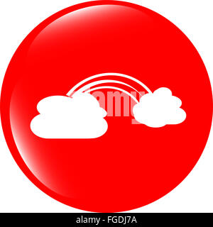 Abstract cloud sfondo web isolato su bianco Foto Stock