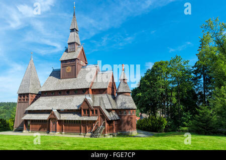 Protestante Gustav Adolf doga Chiesa, Hahnenklee, Harz, Bassa Sassonia, Germania Foto Stock