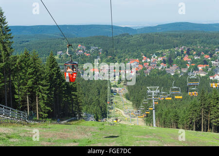 Bocksberg Seilbahn, Hahnenklee, Harz, Bassa Sassonia, Germania Foto Stock