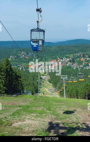 Bocksberg Seilbahn, Hahnenklee, Harz, Bassa Sassonia, Germania Foto Stock