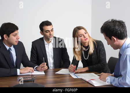 Assunzione business meeting, London, England, Regno Unito Foto Stock