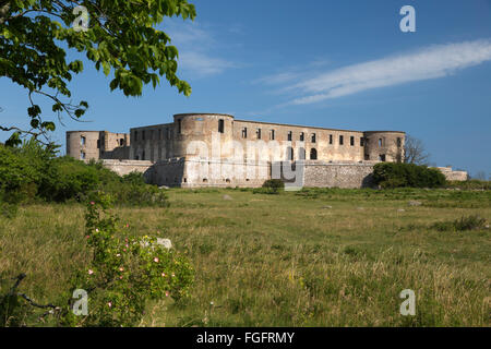 Rovine di Borgholms Slott, Borgholm, Oland, a sud-est della Svezia, Svezia, Scandinavia, Europa Foto Stock