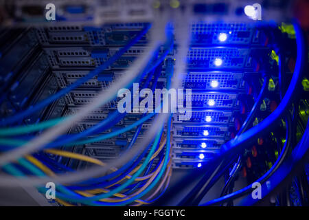 Interno del server montati in rack Foto Stock