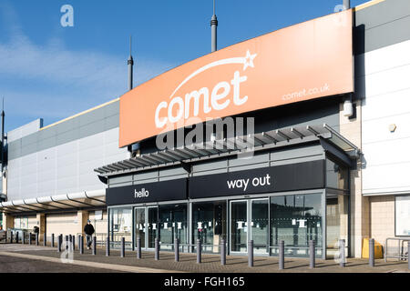 Mansfield,Nottinghamshire,Saint Peters Park.Comet Retail . Foto Stock