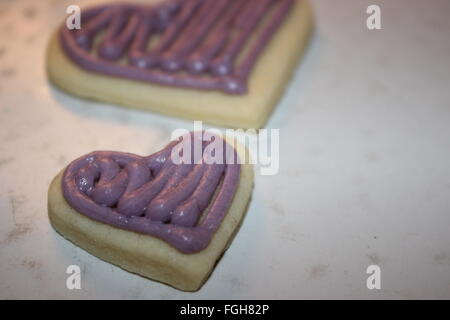 Biscotti del cuore Foto Stock