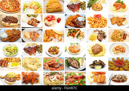 Collage di ristorante Foto Stock