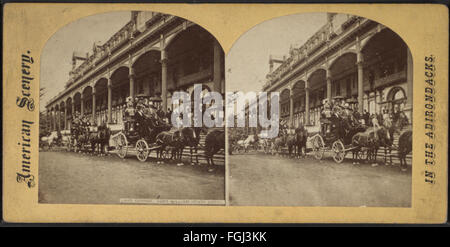 Lake George. Fort William Henry Hotel, da Robert N. Dennis raccolta di vista stereoscopica Foto Stock