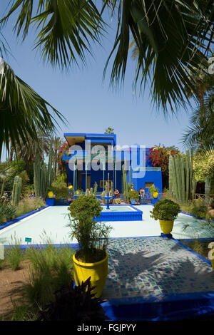 La bellissima Jardins Majorelle di Marrakech marocco Foto Stock