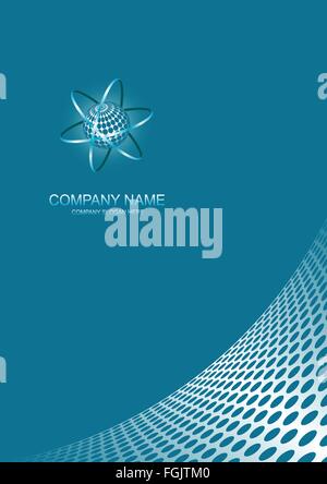 Abstract pagina aziendale con il logo dello spazio. Illustrazione Vettoriale