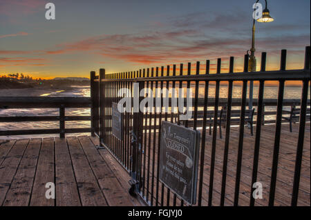 Ventura pier è il blocco con un cancello. Foto Stock