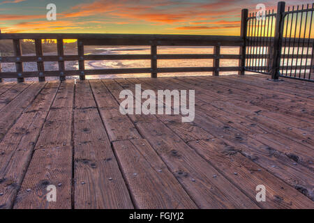 Doghe in legno di Ventura pier Foto Stock